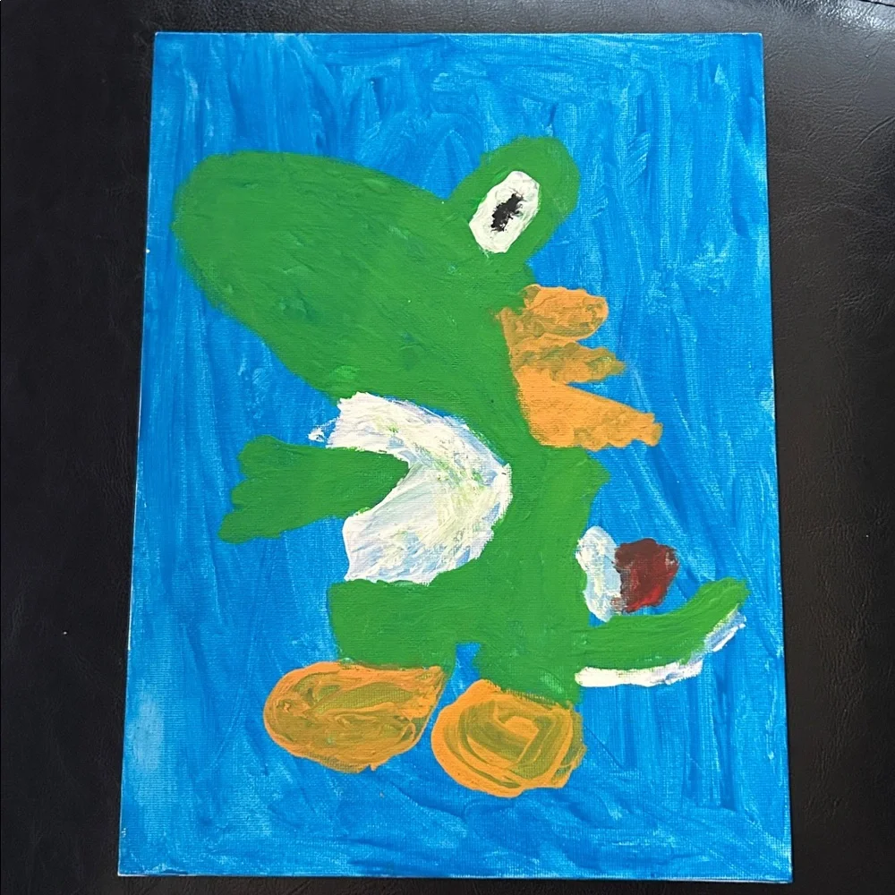 Yoshi Art work - handpainted by my daughter